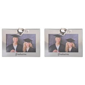 2PK Gibson Gifts Silver Graduation 6x4'' Photo Frame Rectangle