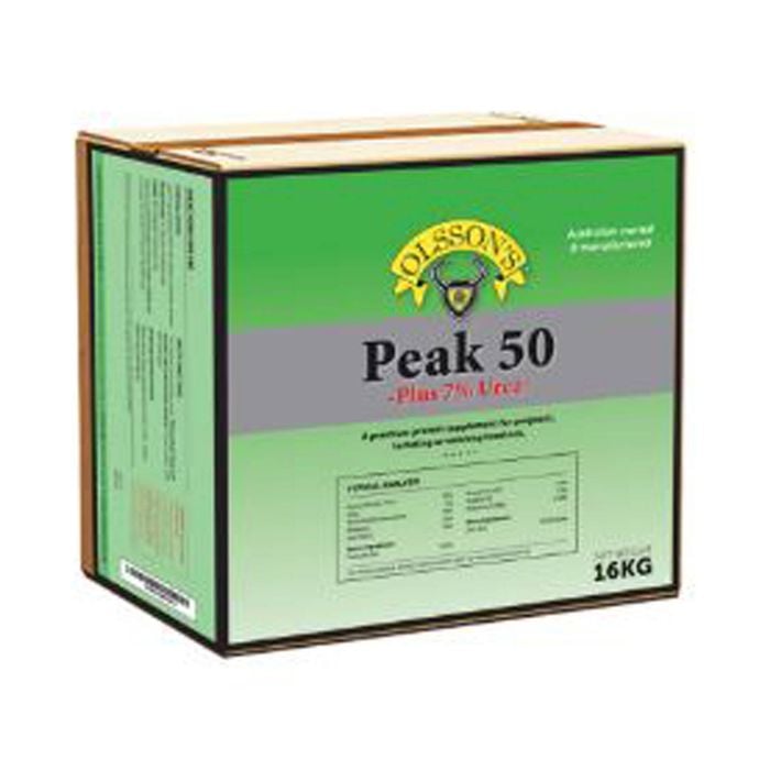 Olsson Peak 50 + 7% Urea Salt Lick Cattle & Sheep Protein Supplement 16kg