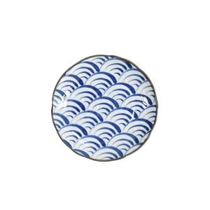 Tokyo Design Natsu Nami Porcelain Plate Blue Wave Pattern 16.5cm Gift Boxed