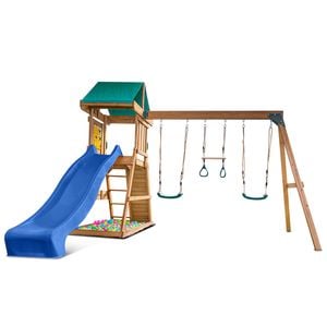 Lifespan Kids Birmingham Swing Set & Play Centre with 2.2m Blue Slide
