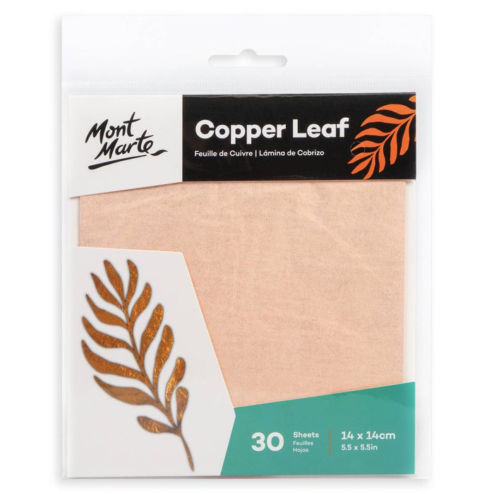 Mont Marte 14 x 14cm Copper Leaf – Pack of 30