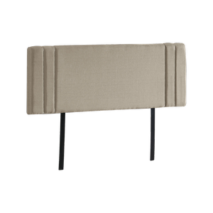 Linen Fabric Queen Bed Deluxe Headboard Bedhead - Beige