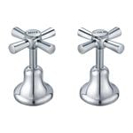 Shaw & Mason Chrome Easy Clean Basin Top Assembly - Pair