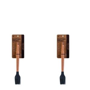 2pcs Beechwood & Silicone Basting Brush Charcoal