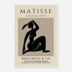 Galrie Henri Matisse Black Silhouette Art Print from Galerie Berggruen & Cie, Poster Only, A0 84 x 119cm (33 X 47inch)