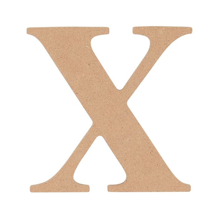 All Set 9cm MDF Alphabet Letter X