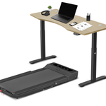 LSG Nimbus Walking Pad Treadmill + ErgoDesk Automatic Standing Desk 1800mm (White)