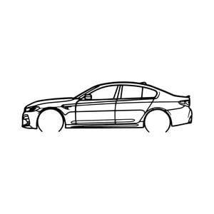 Ignite Laser BMW M5 CS Silhouette Metal Wall Art Rustic Metal 47inch/120cm