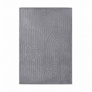 Oikiture Geometric Arch Jacquard Area Floor Rug 240X340cm Grey