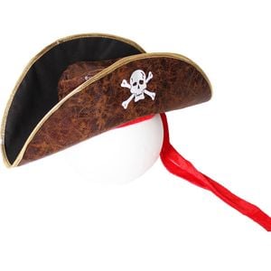 Deluxe Pirate Hat Costume Party Accessory Jack Sparrow Brown