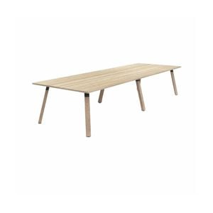 Olg Plantation Boardroom Table Solid Oak Frame New Oak Smooth Top L4800mm X W1200mm