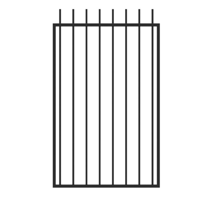RapidFence Square Tube Picket Gate 1500x900mm BLK