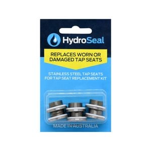 HydroSeal Stainless Steel Replacement Tap Seats And Washers - 6 Pack