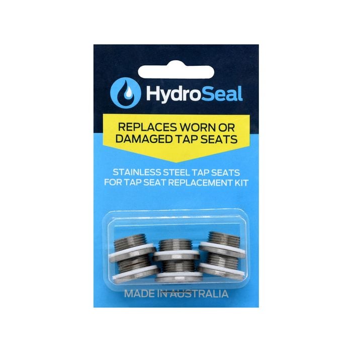 HydroSeal Stainless Steel Replacement Tap Seats And Washers - 6 Pack