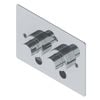 Galvin Stainless Steel Vandal Resistant Dual Flush Plate Assembly For Pneumatic Inwall Cistern With CP-BS Raised Buttons