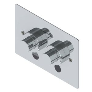 Galvin Stainless Steel Vandal Resistant Dual Flush Plate Assembly For Pneumatic Inwall Cistern With CP-BS Raised Buttons