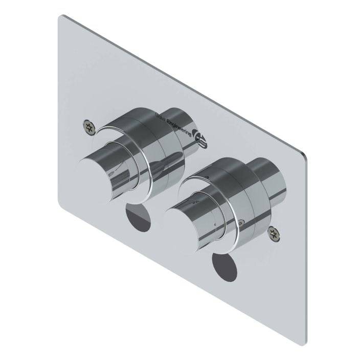 Galvin Stainless Steel Vandal Resistant Dual Flush Plate Assembly For Pneumatic Inwall Cistern With CP-BS Raised Buttons