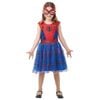 Spider Girl Halloween Costume for Kids Tutu Dress with Eye Mask Superhero Outfit, 7-8-YRS