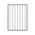 RapidFence 900 x 1200mm Black Steel Flat Top Gate