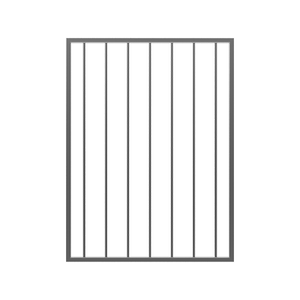 RapidFence 900 x 1200mm Black Steel Flat Top Gate