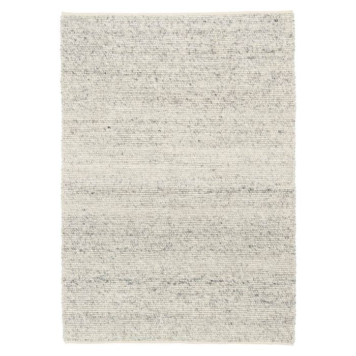 Loopsie-280cm X 190cm-mackenzie Ivory Blue Marbled Wool Rug