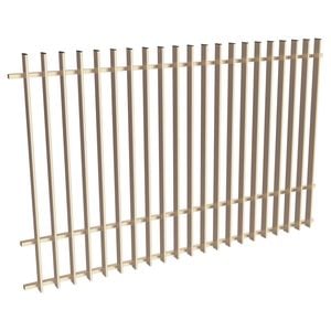 ProtectorAl 1201-2399W x 1500H Primrose Aluminium Radiator Pool Fence Panel with mid rail