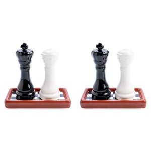 2x 2pc Flavour Mates Salt & Pepper Shaker Duo Set 10.8x5.5x10.5cm Chess Pieces