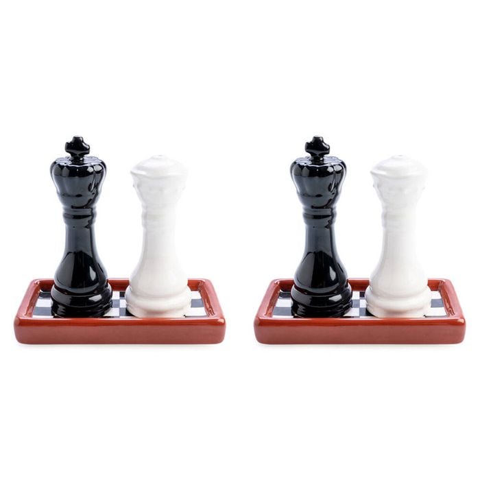2x 2pc Flavour Mates Salt & Pepper Shaker Duo Set 10.8x5.5x10.5cm Chess Pieces