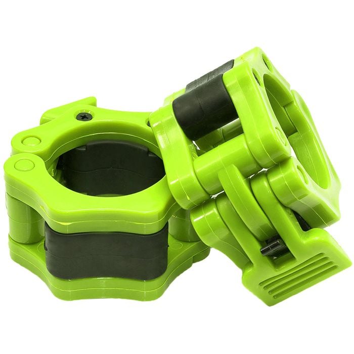 METEOR 50mm Green ABS Plastic Olympic Barbell Collars Clamps