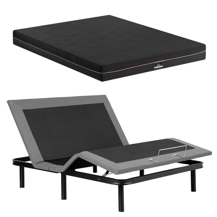 Artiss Queen Size Adjustable Bed Frame With Giselle Cooling Gel-infused Mattress