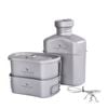 NNEOBA Titanium Camping Cooking Mess Set Grey