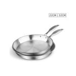 SOGA Stainless Steel Fry Pan 22cm & 32cm – Top Grade Induction
