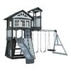 Backyard Discovery Whispering Point Cedar Wood Play Centre Swing Set with Slide and Clubhouse