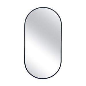 Urban Style Reflections Oval Mirror Contemporary Home Decor Black 120cm