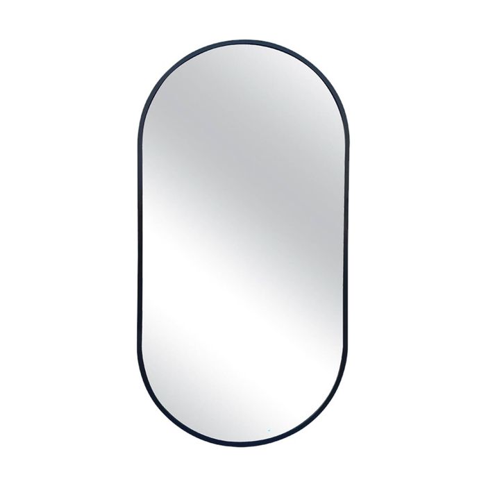 Urban Style Reflections Oval Mirror Contemporary Home Decor Black 120cm