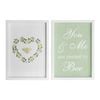 2 pack LVD You & Me Bee 28cm MDF Wall Hanging Sign Decor Set