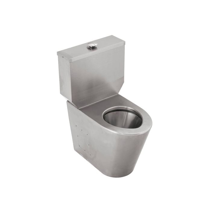 3monkeez Stainless Steel Closed Coupled Ambulant Toilet Suite