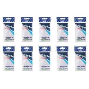 10x Jarvis Walker 6 Hook Bait Rig 12lb Main Line & 15lb Branch Line - Size 4