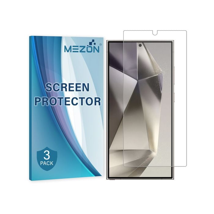 3 Pack MEZON Samsung Galaxy S24 Ultra (6.8") Hydrogel Film Clear Screen Protectors