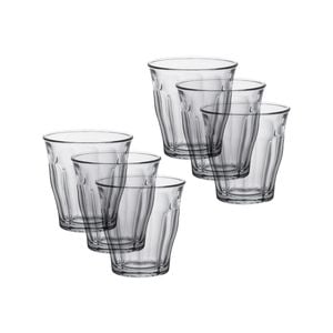 6pc Duralex Picardie Clear Glass Tumbler Drinkware Set 90ml