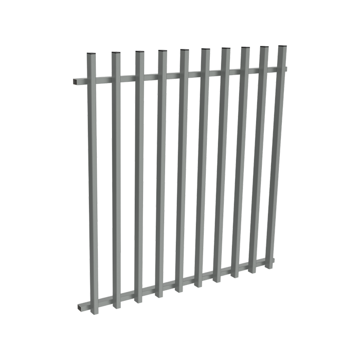 ProtectorAl 350 - 1200 x 1200mm Palladium Silver Aluminium Pool Fence Panel Batten