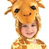 Kids Giraffe Halloween Costume Onesie – Plush Animal Outfit with Hood and Mittens Orange Colour, Small