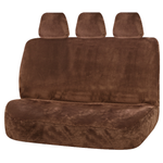 MyCar Universal Finesse Faux Fur Seat Covers - Universal Size 06/08H - Mocha