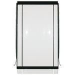 Bistro Blinds 270 x 240cm 0.75mm Clear with Black Trim PVC Outdoor Bistro Blind