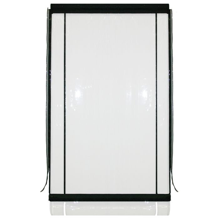 Bistro Blinds 270 x 240cm 0.75mm Clear with Black Trim PVC Outdoor Bistro Blind