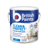British Paints White Matt Clean and Protect Interior Paint - 4L