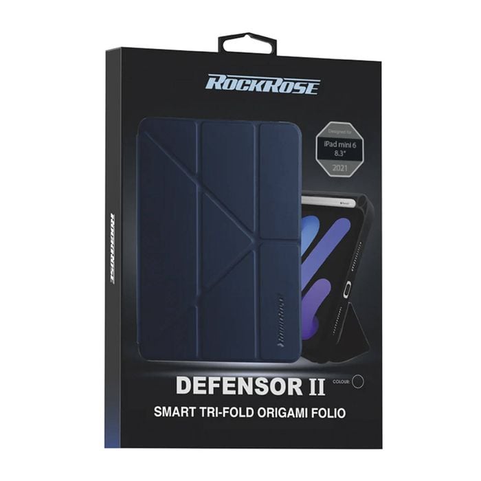 RockRose Defensor II Case Origami Folio for iPad mini 6 8.3″ 2021 Blue