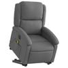 vidaXL Electric Stand up Massage Recliner Chair Armchair Dark Grey Fabric