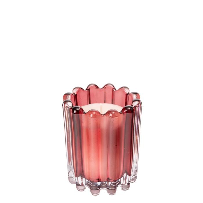  Waxworks Ribbed Red Citronella Candle