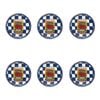 6PK Porto Valentina Porcelain Round Side Plate Tinned Tomato 20cm